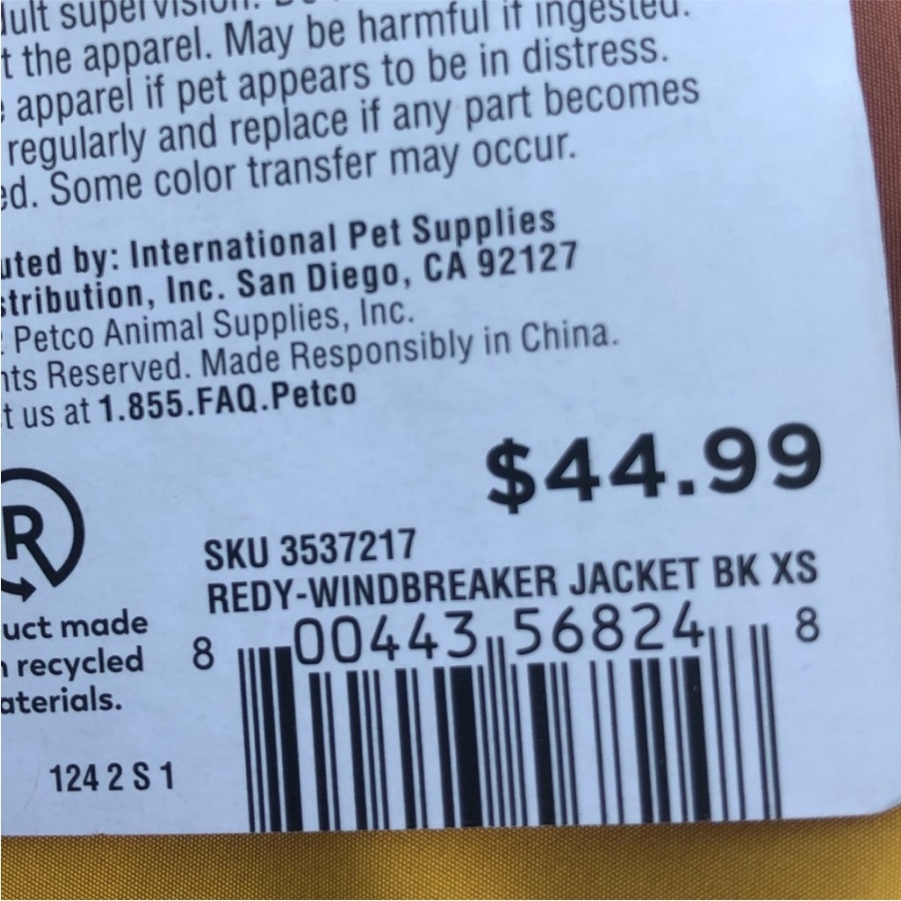 NWT Reddy Dog Jacket with Hood, water resistant and Windproof. Size XS - Picture 10 of 10